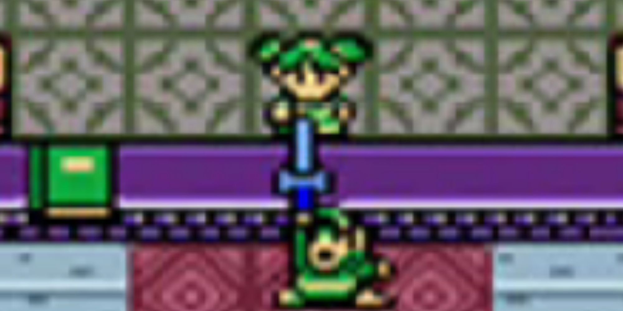 Link holding the Master Sword in Oracle of Ages Seasons