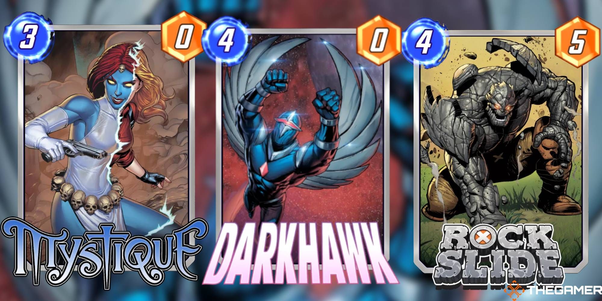 Marvel Snap Darkhawk Deck Mystique, Darkhawk, and Rock Slide