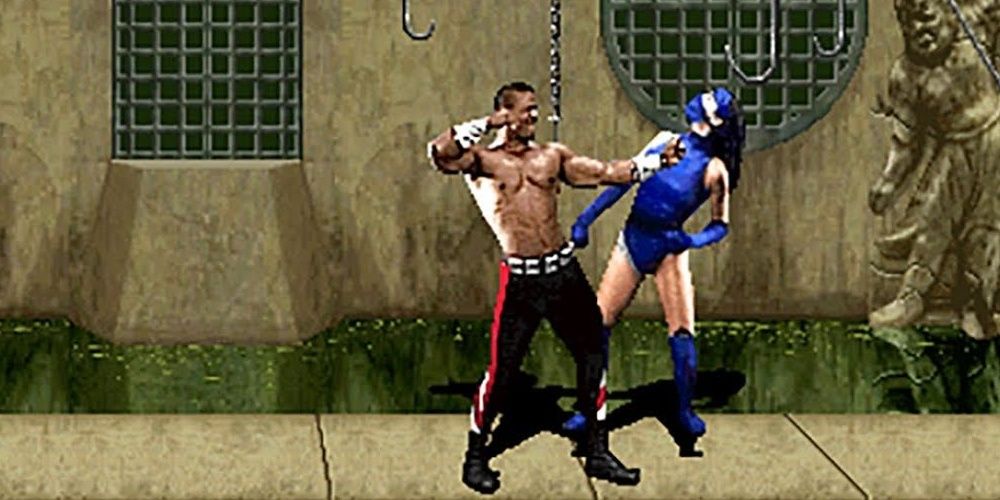 Jax Grabs Kitana Mortal Kombat 2