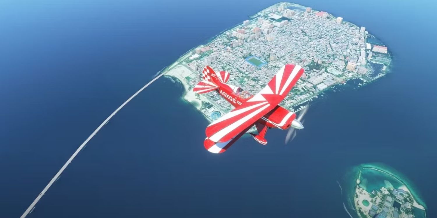 Microsoft Flight Simulator 2020 Flying Over the Maldives