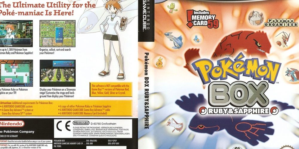 Pokemon Box Ruby & Sapphire with front and back portions.