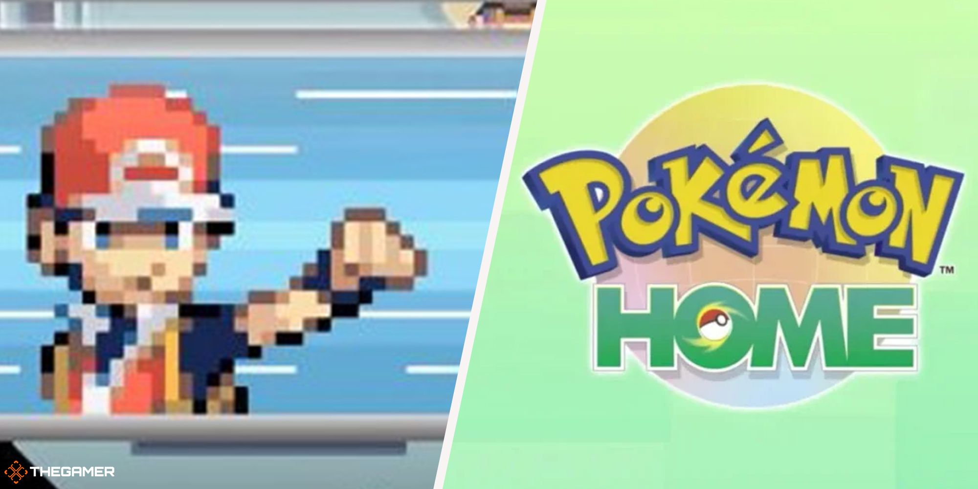 Pokemon - Pokemon home logo on right, Pokemon fight graphic of player on left-1