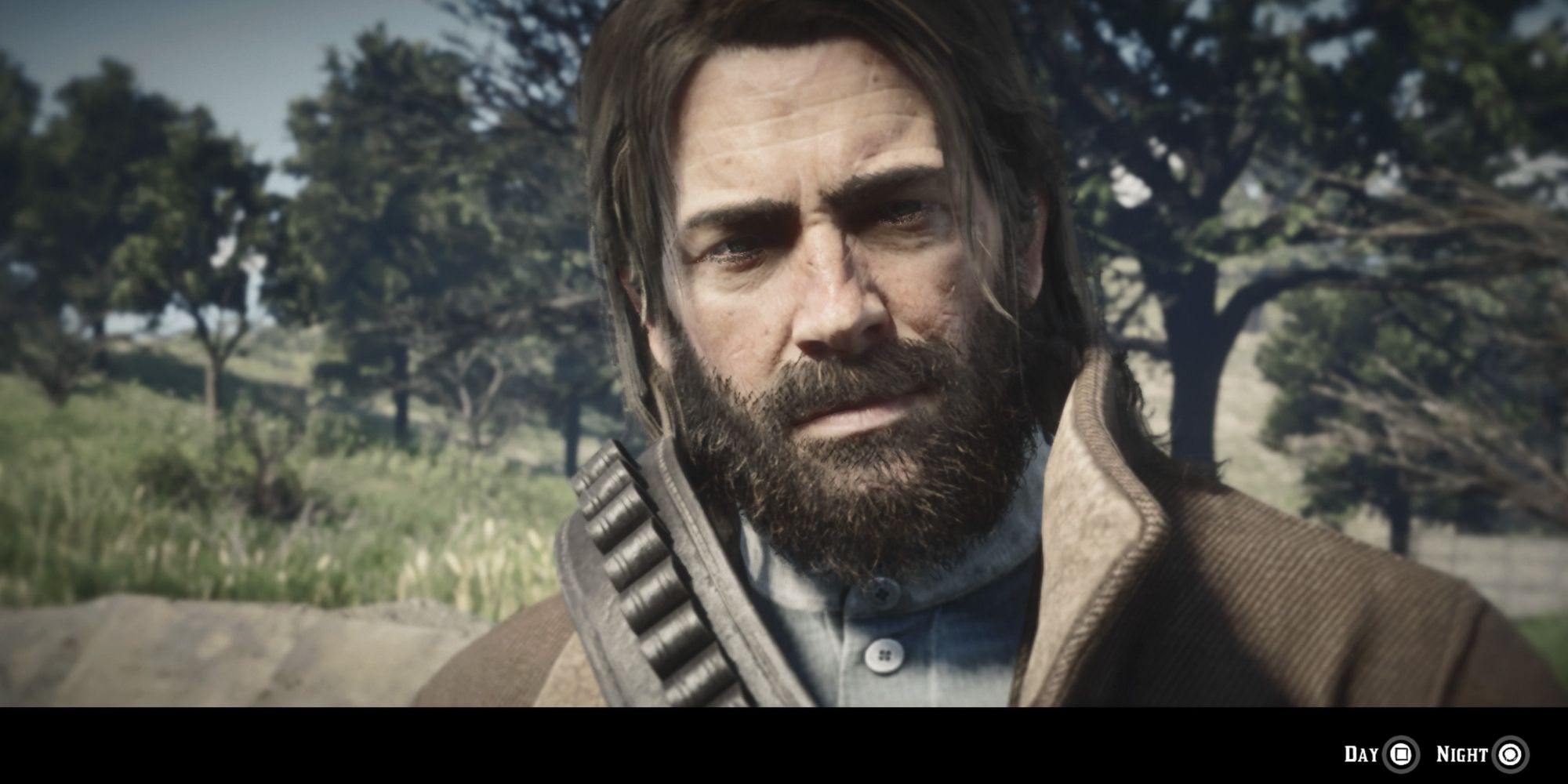 Red Dead Redemption 2 Screenshot Of Arthur Choosing Between Day Or Night