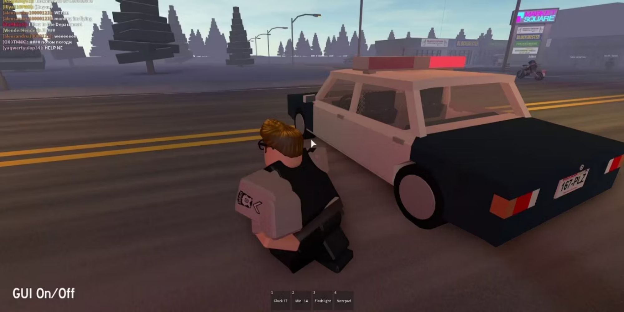 Roblox Clear Skies Over Milwaukee cop and car