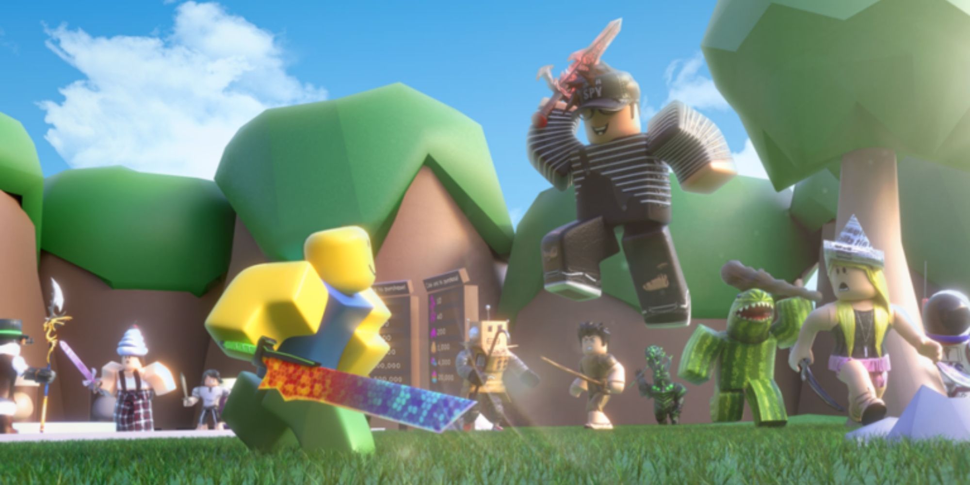 Roblox players fighting