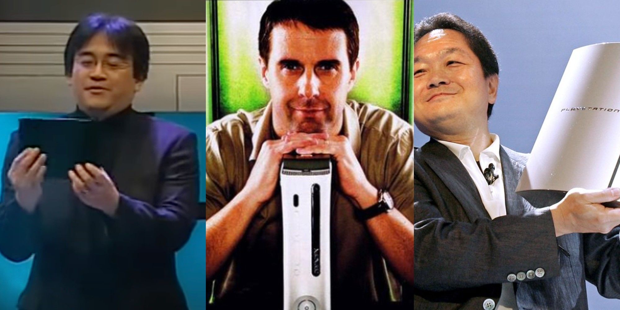 Satoru Iwata and Wii, Robbie Bach and Xbox 360, Ken Kutaragi and Playstation 3 E3 2005