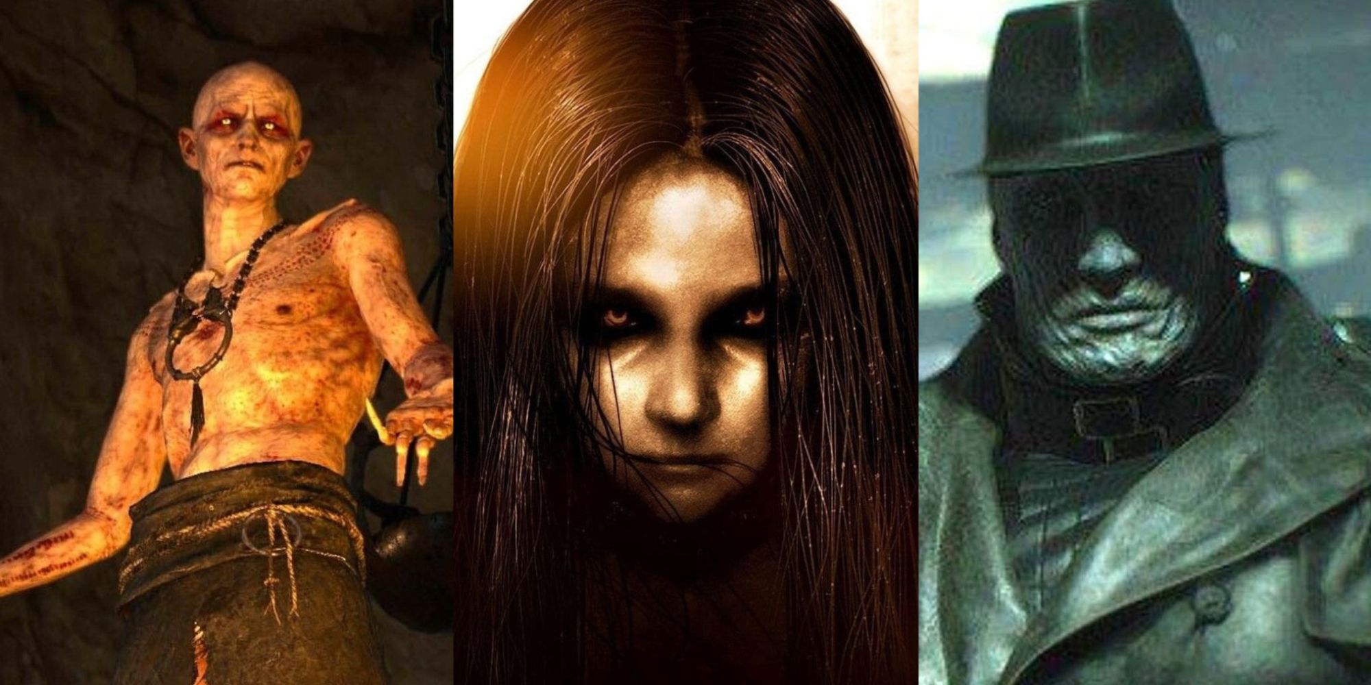 Scary Villains Featured Split Image The Witcher 3, Fear, and Resident Evil 2
