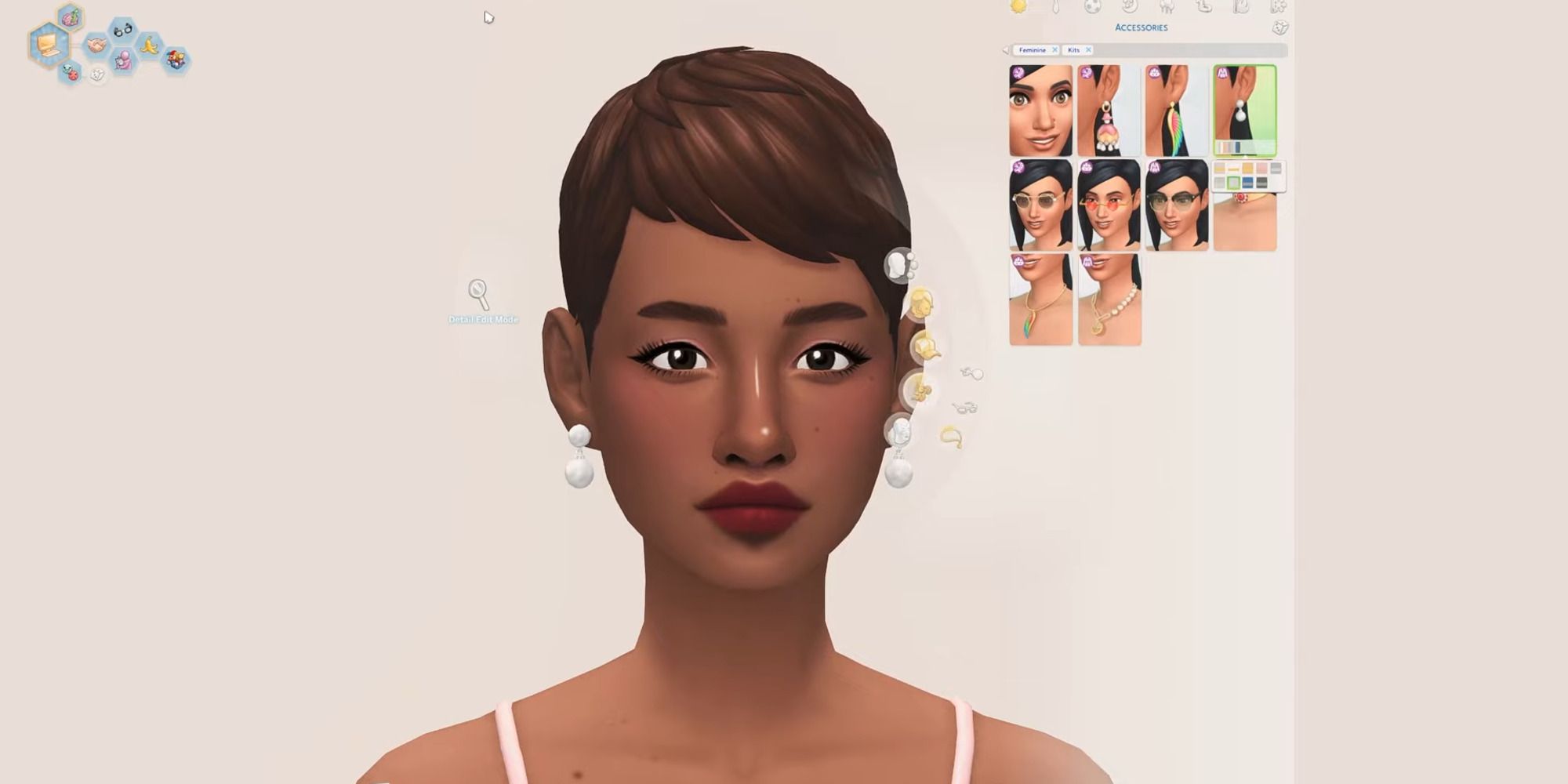 Dangling Pearl Earrings from Sims 4 Moonlight Chic Kit