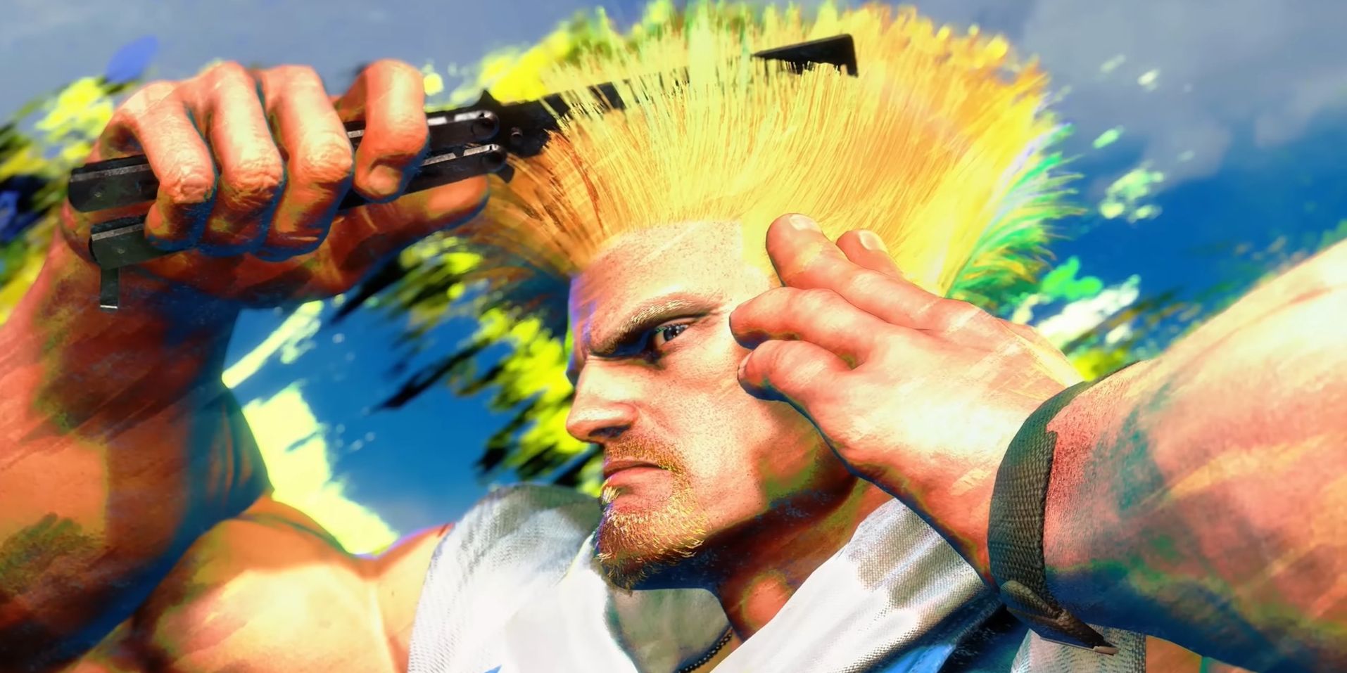 SF6 Guile Combing his hair-1