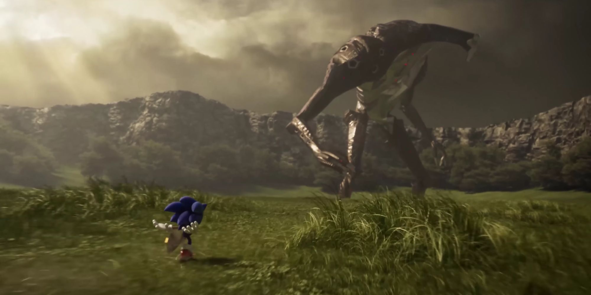 Sonic running in the Frontiers launch trailer.