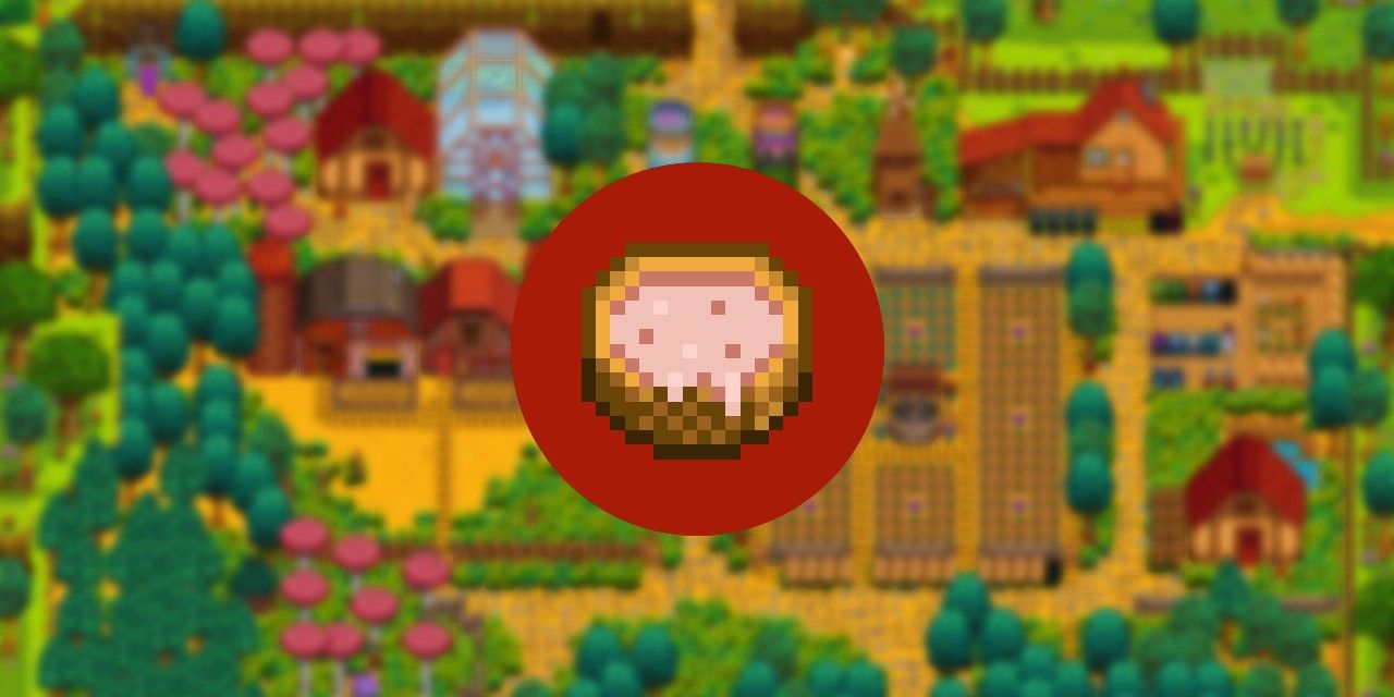icon of Stardew Valley meal Poi on a blurred farm background