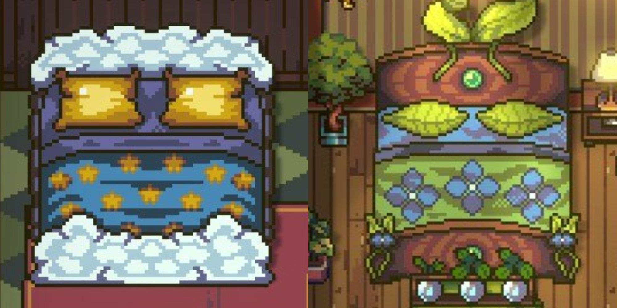 sun haven cloud bed and elven leaf bed