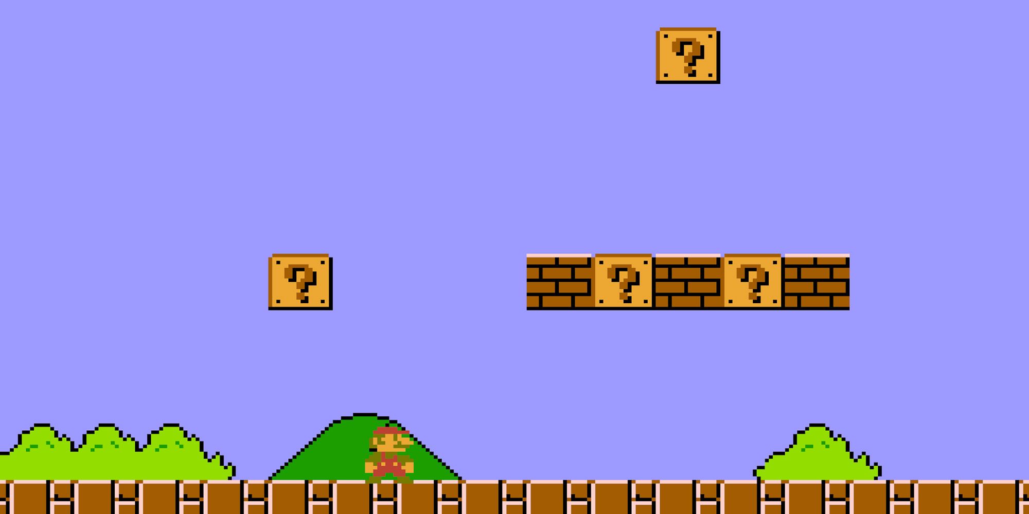 Super Mario Bros NES: Mario Standing In World 1-1