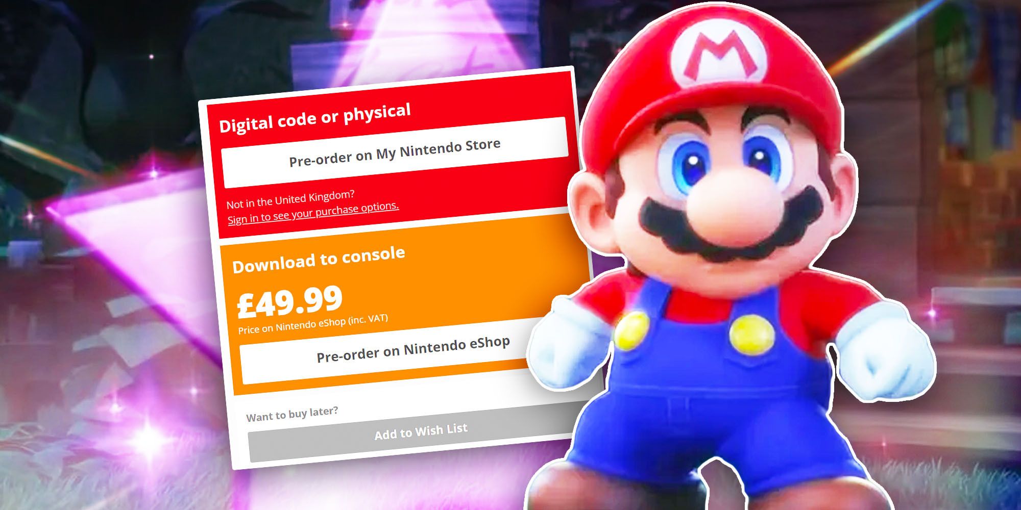 Mario pre order clearance bonus