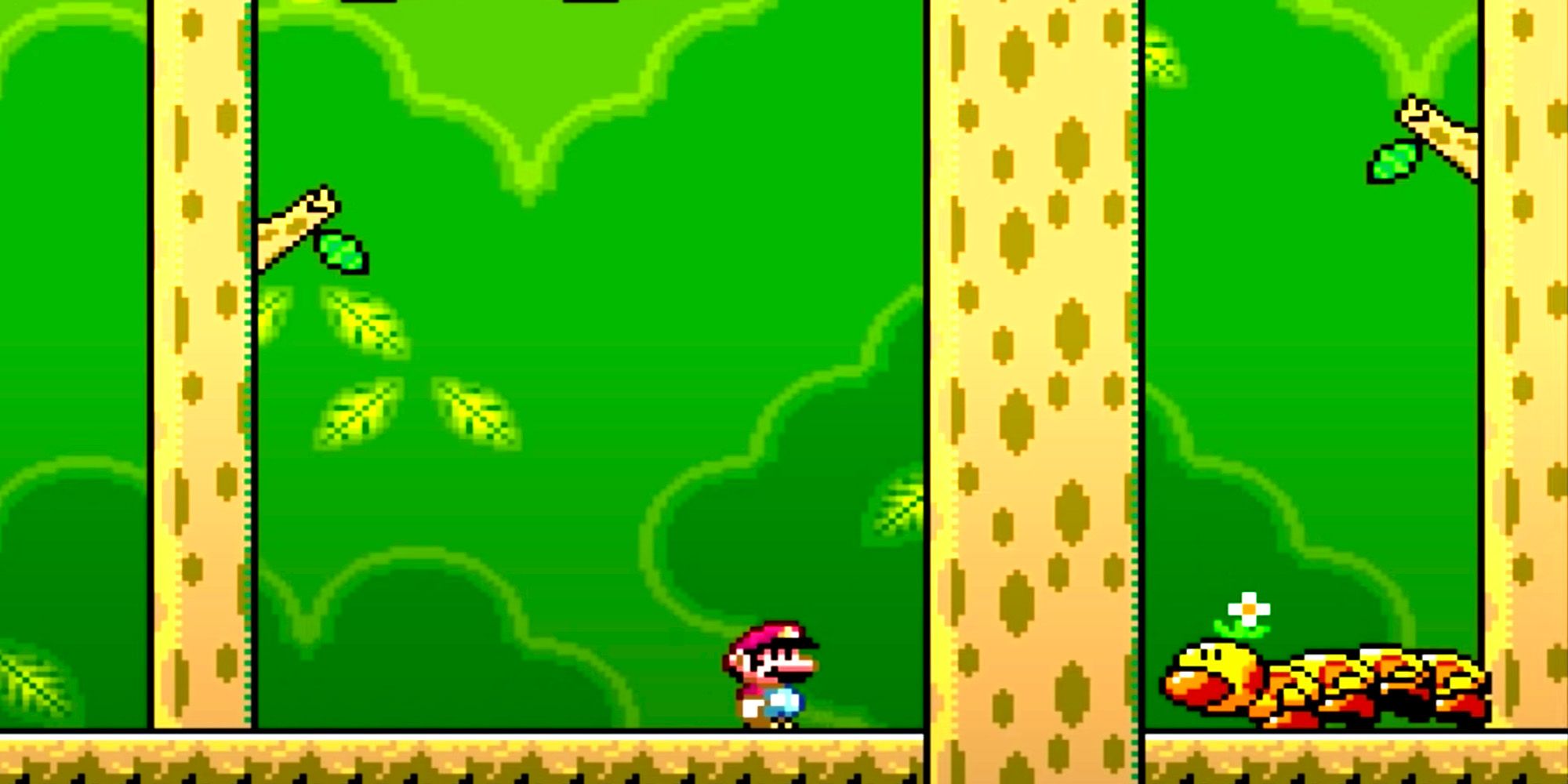 Super Mario World SNES: Mario And Wiggler In The Forest Of Illusion