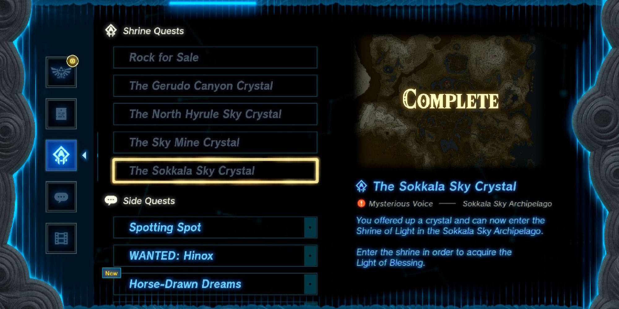 Tears of the Realm Sokkala Shrine quest completion screen