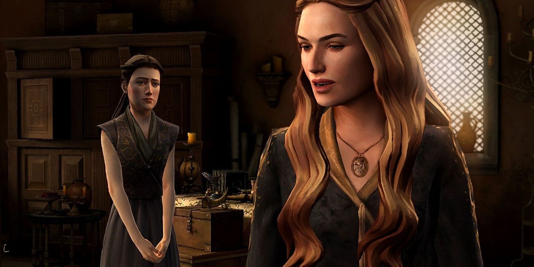 Telltales Game Of Thrones Screenshot Of Mira Forrester And Cersei Lannister