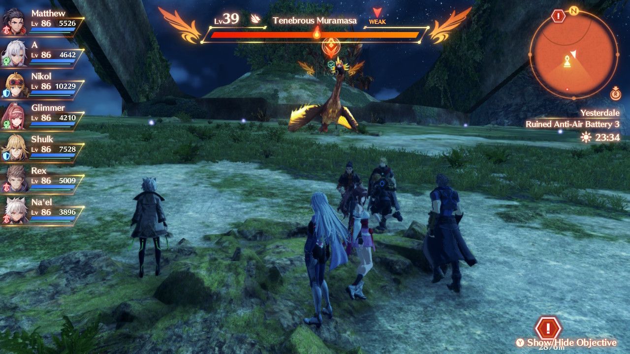The location of the Tenebrous Muramasa in Xenoblade Chronicles 3: Future Redeemed.