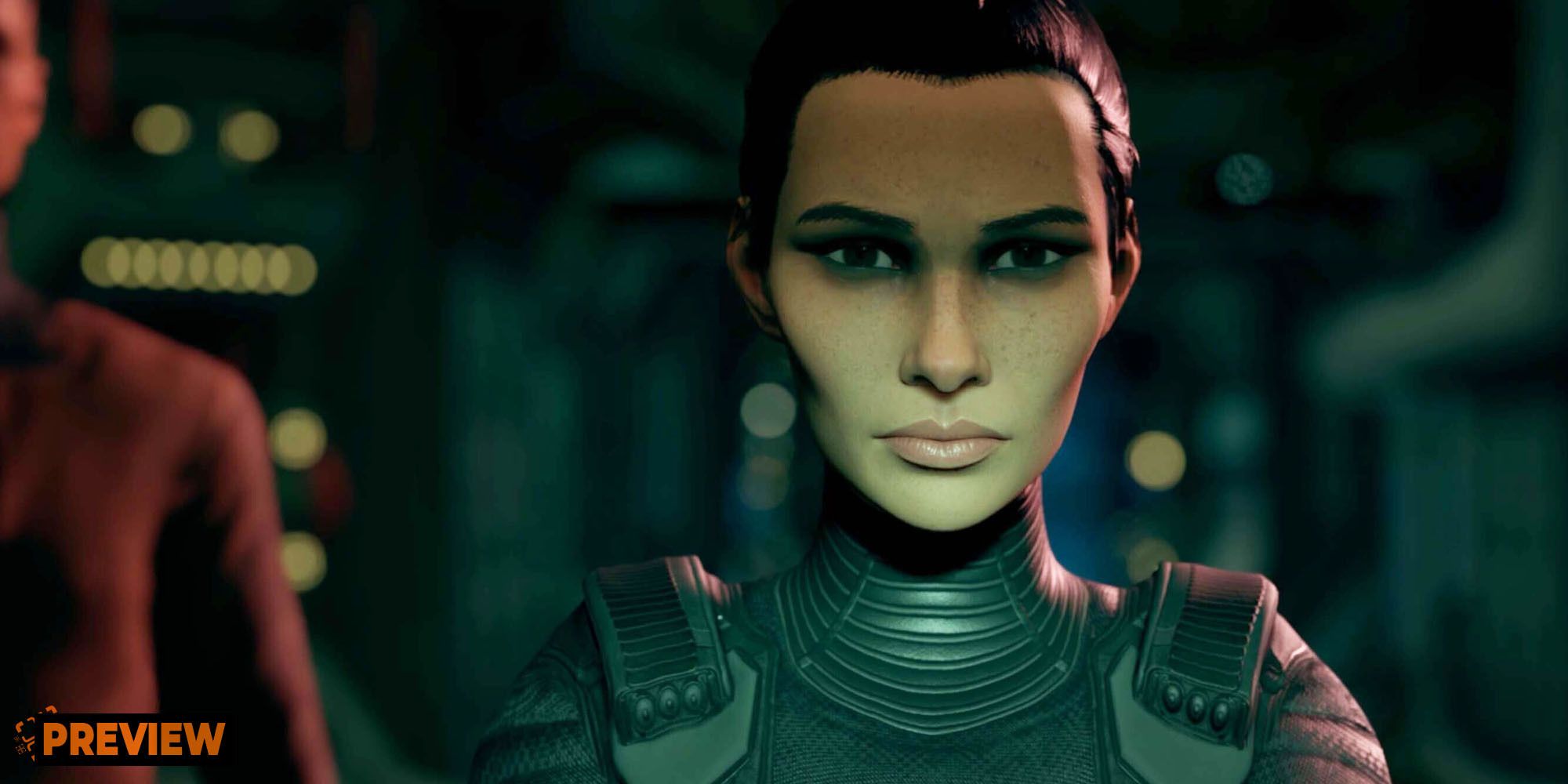 Camina Drummer in Telltale's The Expanse in a spacesuit aboard The Artemis