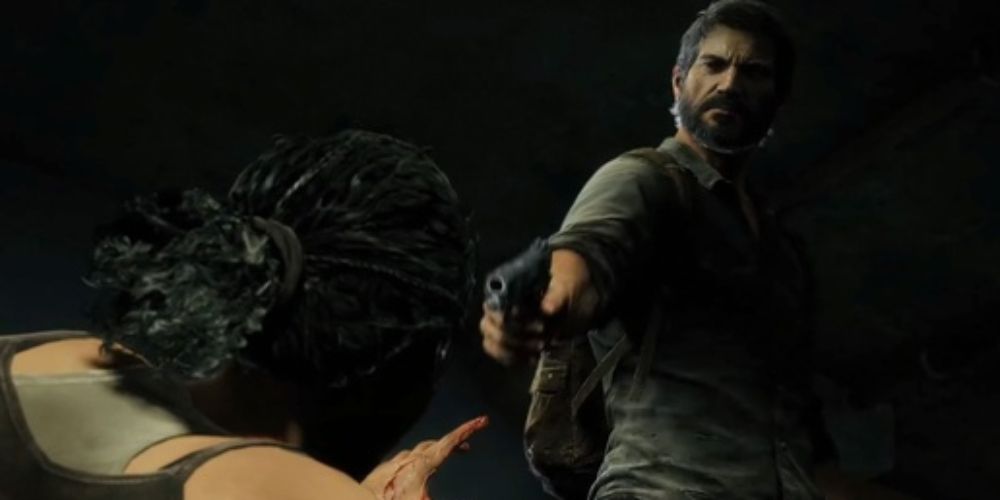The Last Of Us Screenshot Of Joel Shooting Marlene