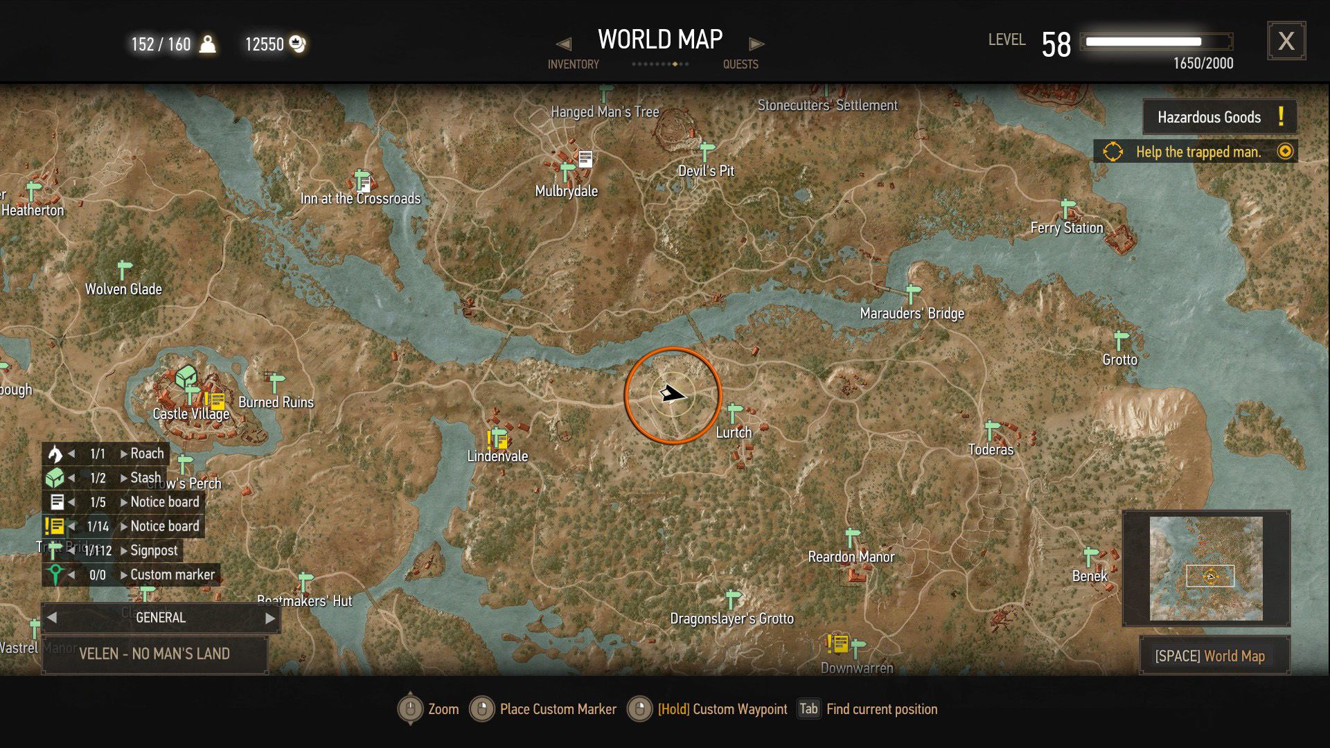 The Witcher 3 Hazardous Goods Map 