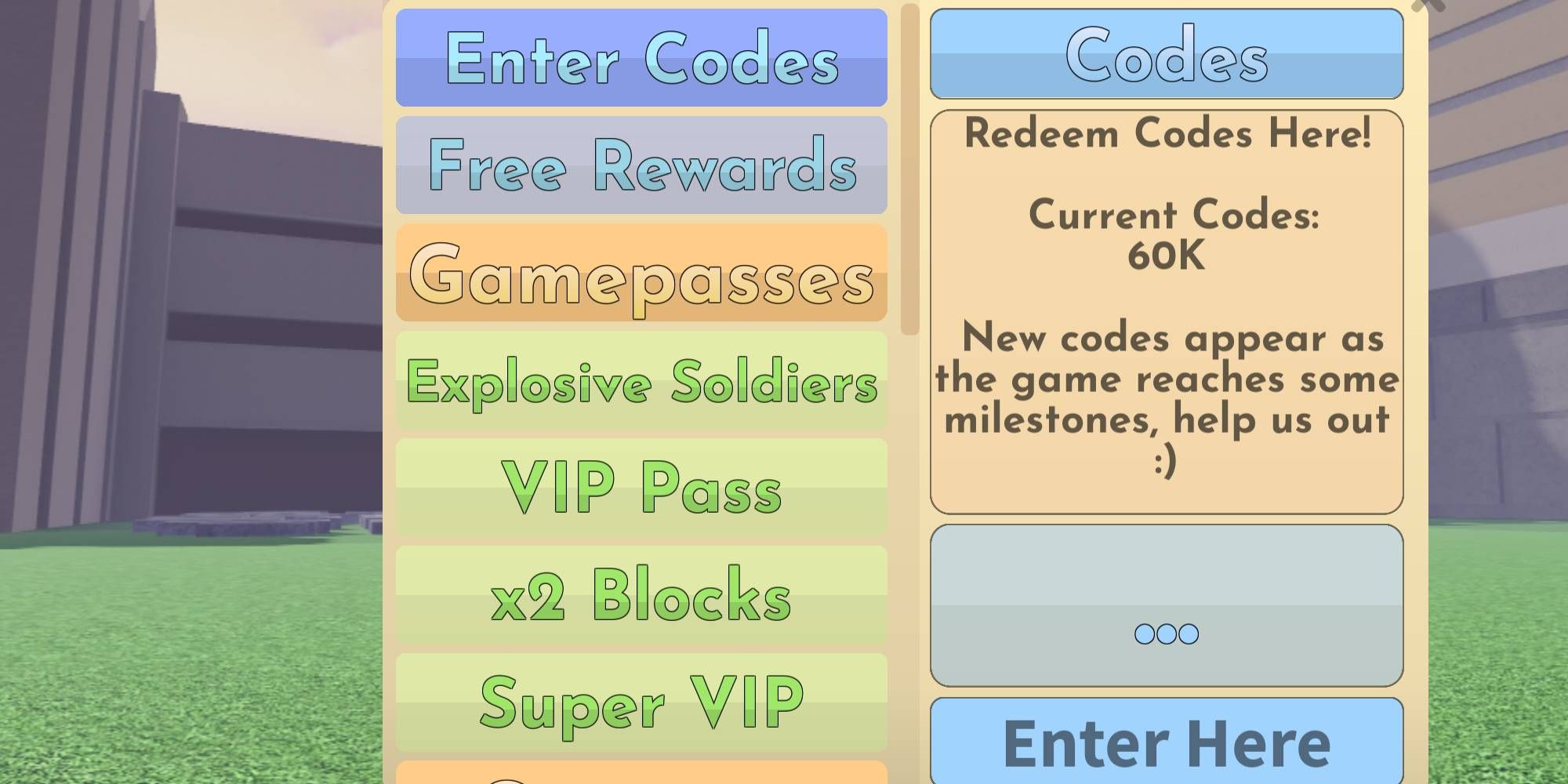 Toy SoldierZ Codes Roblox