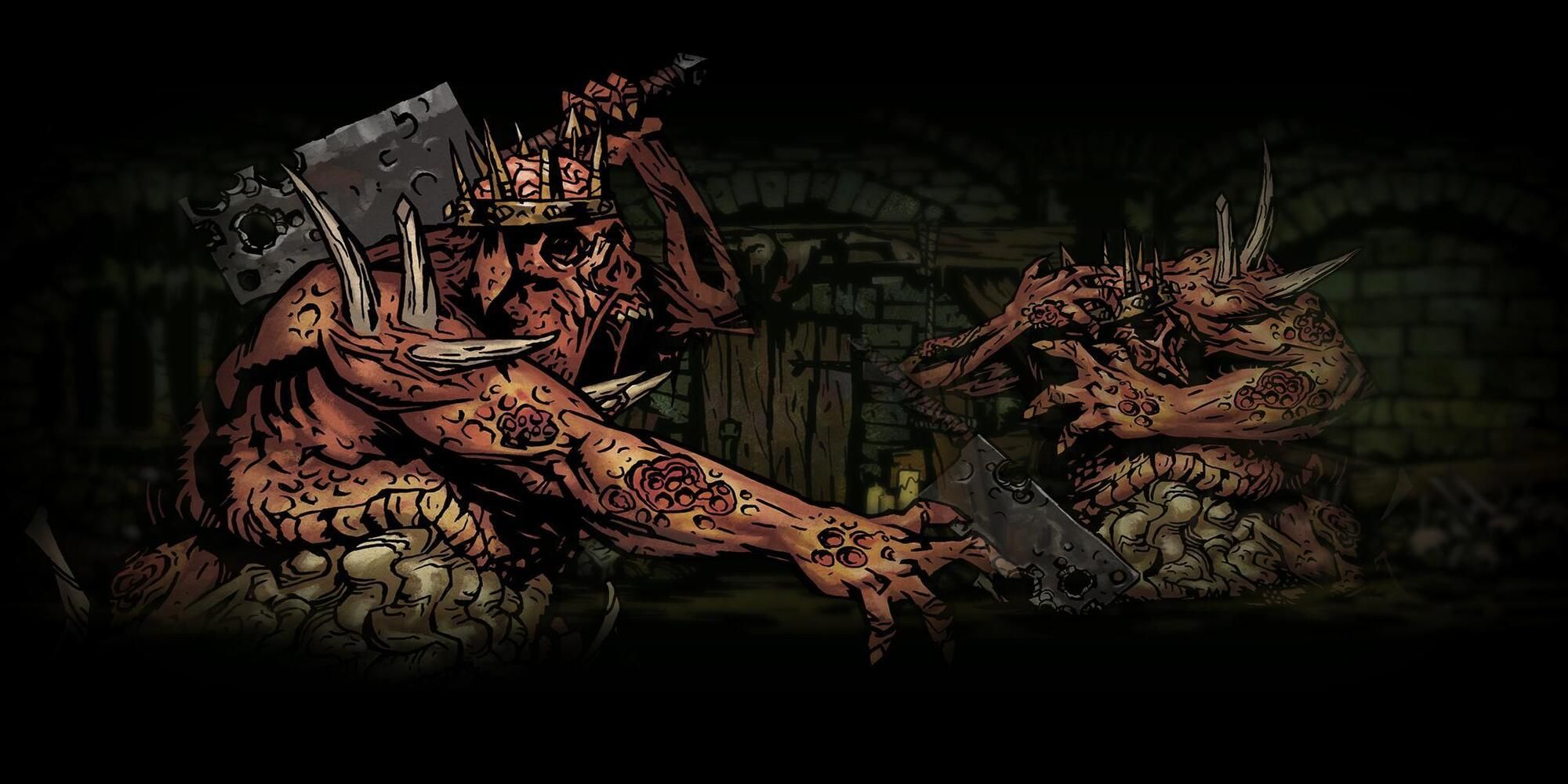 A wallpaper showing the Swine King attacking and defending itself.