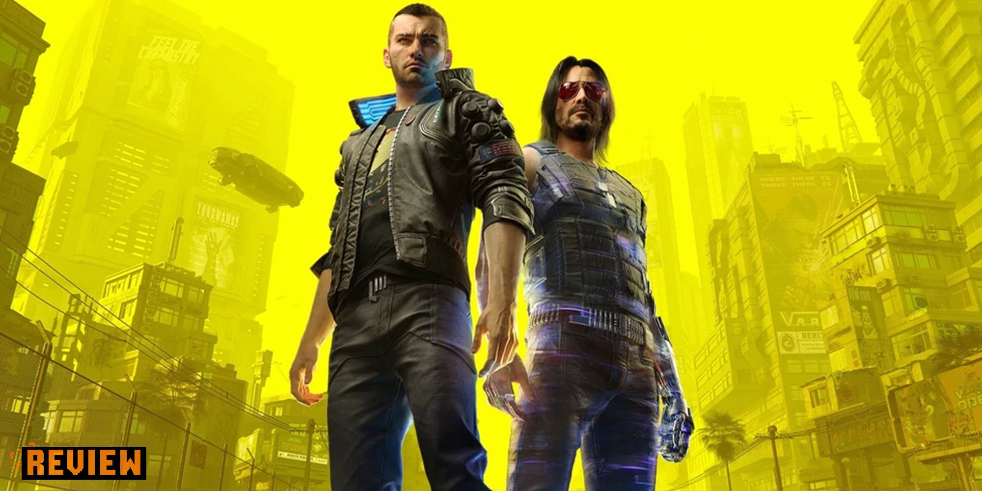 Game art from Cyberpunk 2077-Male V & Johnny Silverhand.