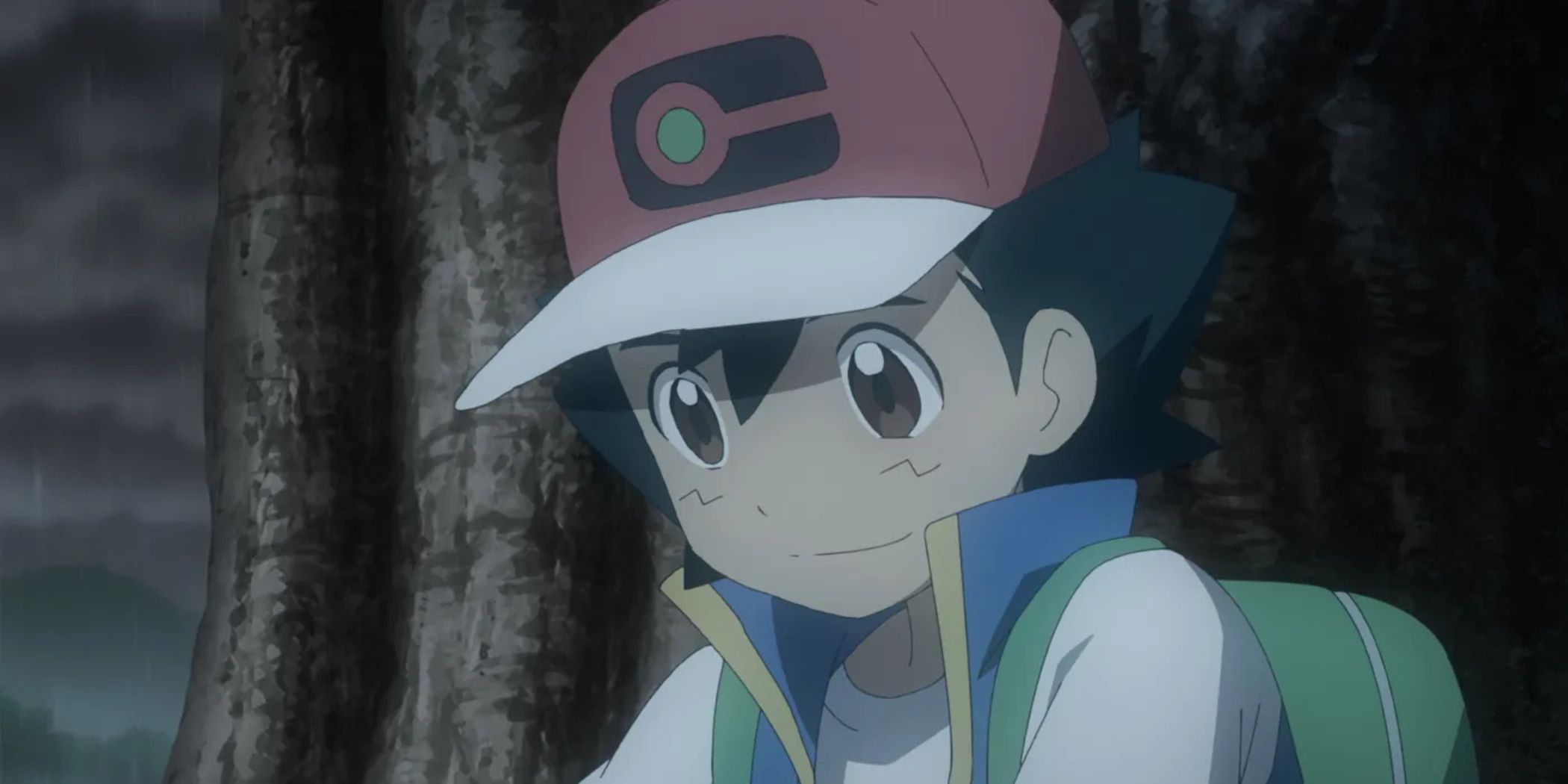 Ash contemplating in the rain, Pokemon Journeys last episode