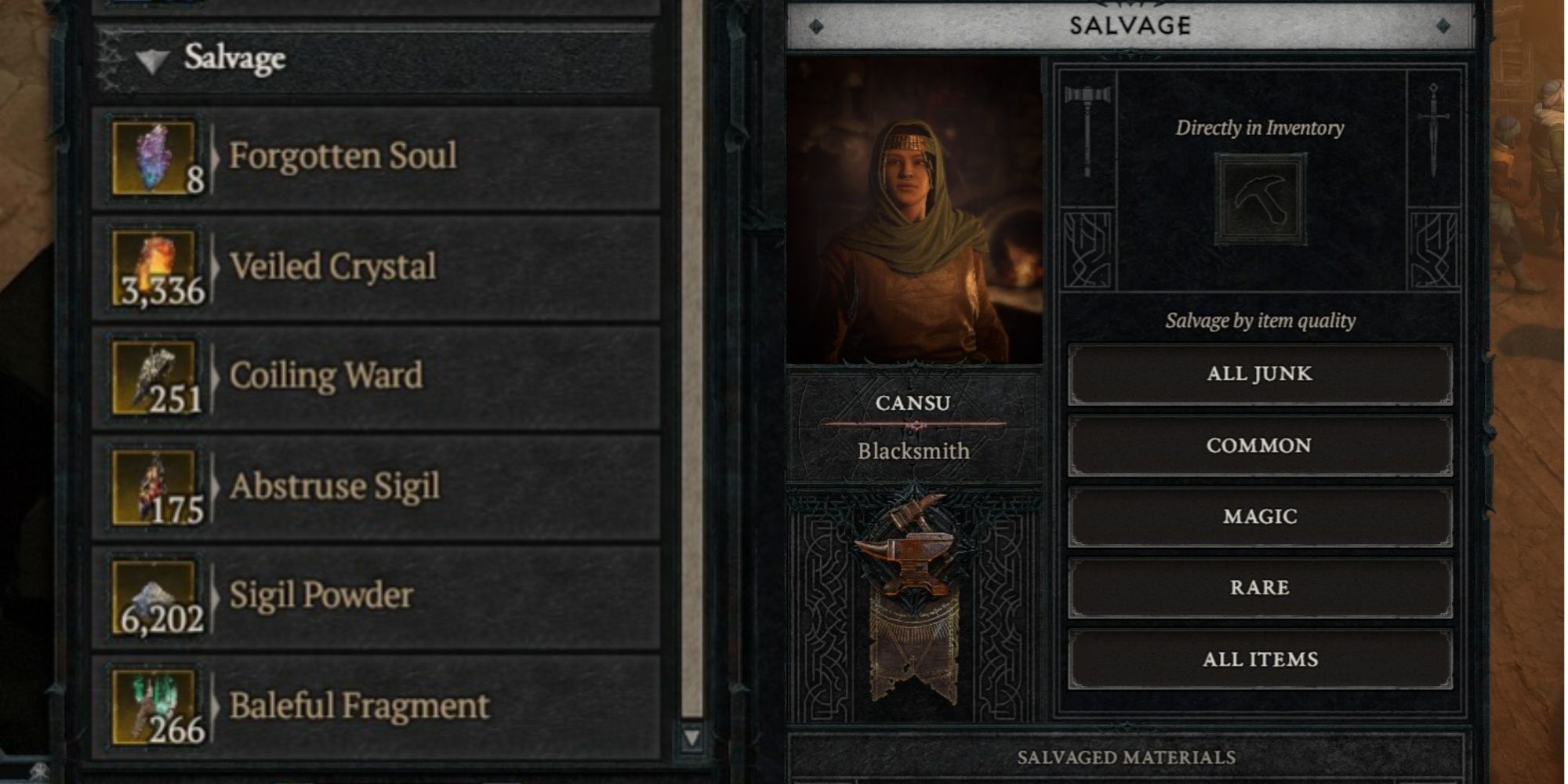 When To Salvage And Sell Gear In Diablo 4