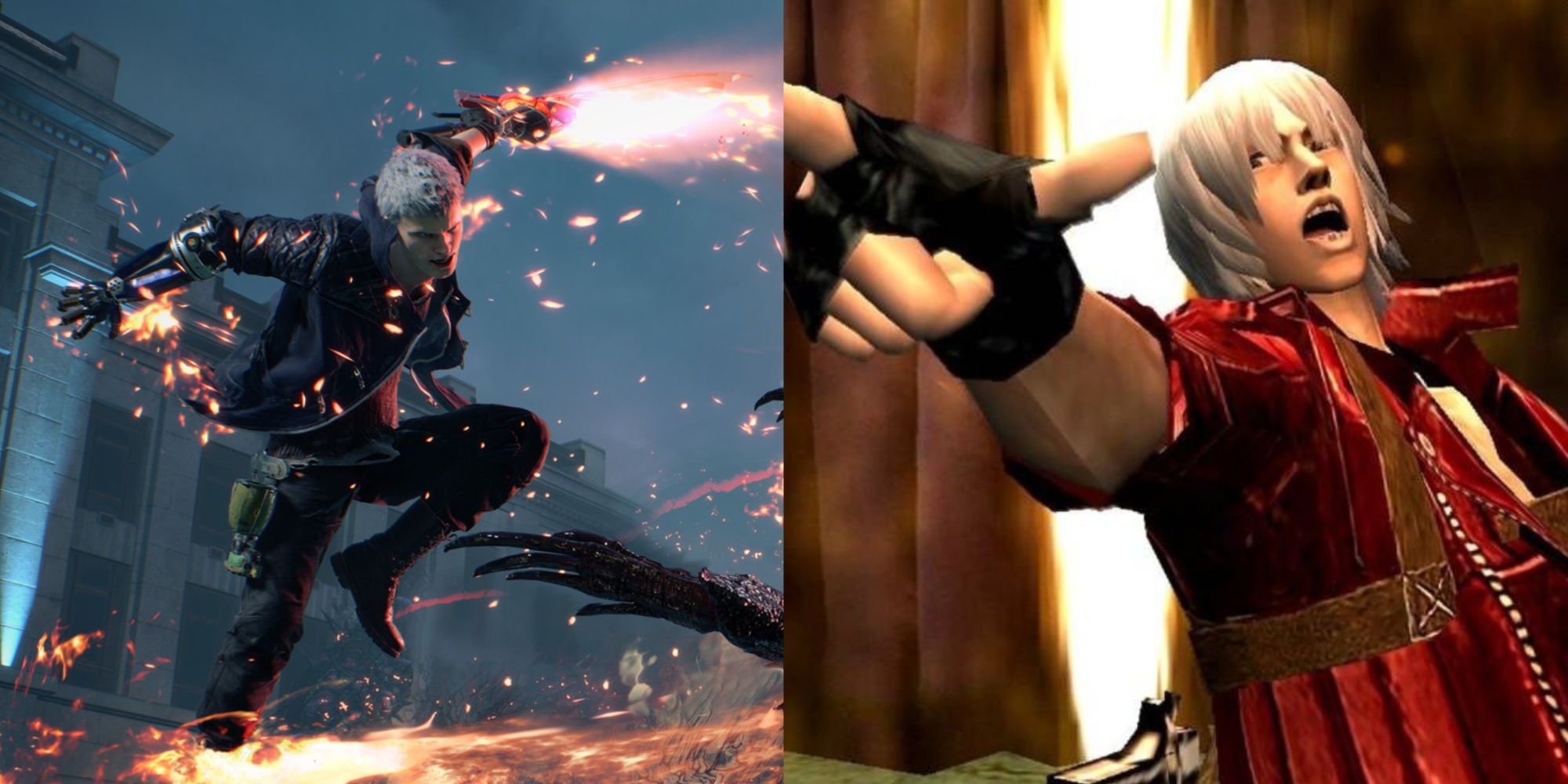 Devil May Cry: Nero from Devil May Cry 5 and Dante in Devil May Cry 3