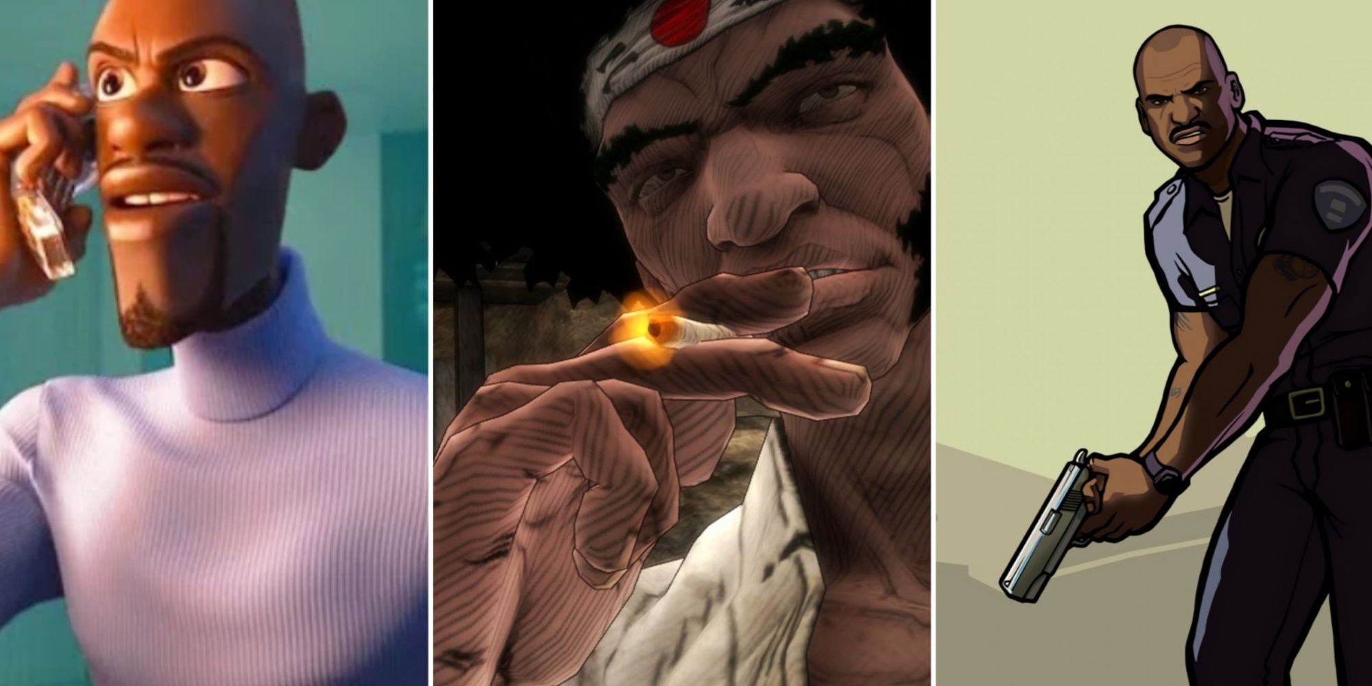 Featured Image For Best Samuel L. Jackson VA Roles With Images From Afro Samurai, The Incredibles, And GTA SA
