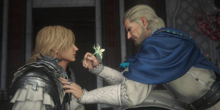 Final Fantasy 16 screenshot of Sylvestre Lesage and Dion Lesage