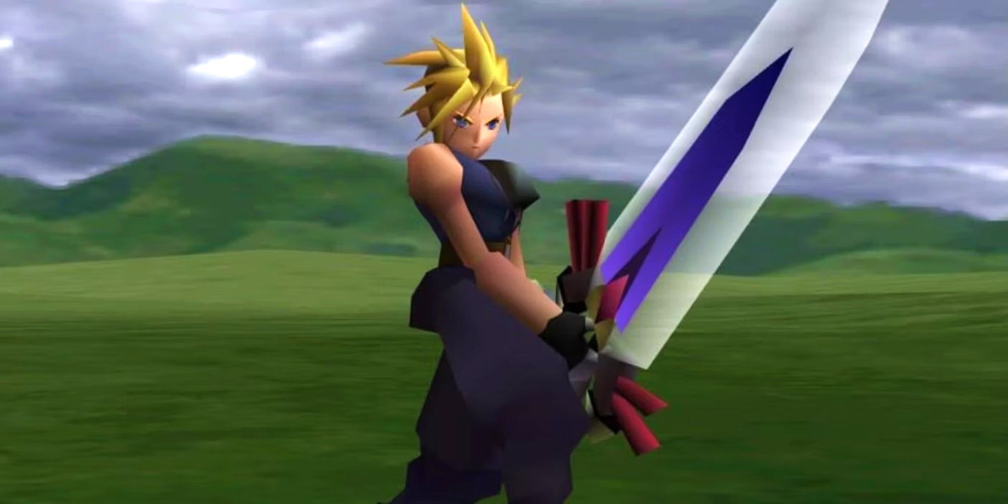 Cloud holding the Ultima Weapon received from the monster of the same name