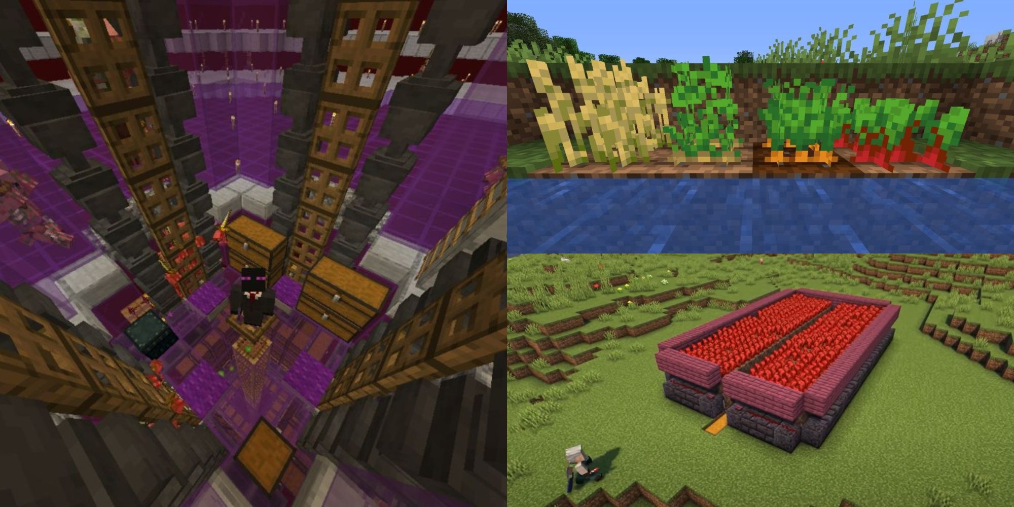 Gold Farm and Netherwart Farm in Minecraft