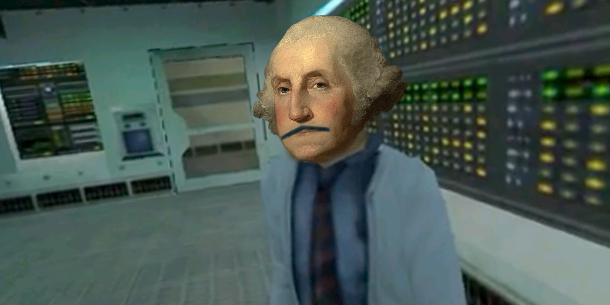 Half-Life 'Einstein' Scientist with president George Washington's face instead