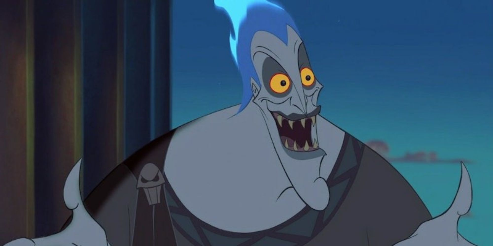 Hades with a big grin on his face in Hercules.