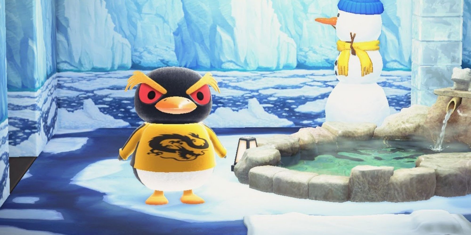 Hopper in his house in Animal Crossing New Horizons