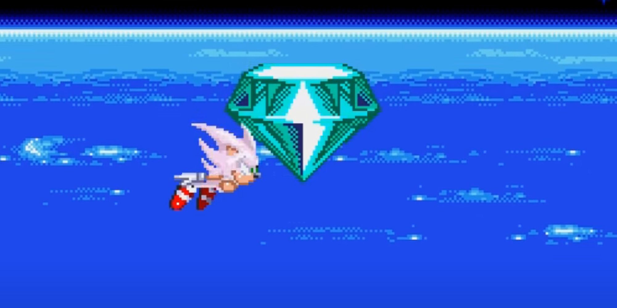 Sonic 3 & Knuckles - Hyper Sonic Carrying The Master Emerald Through Space