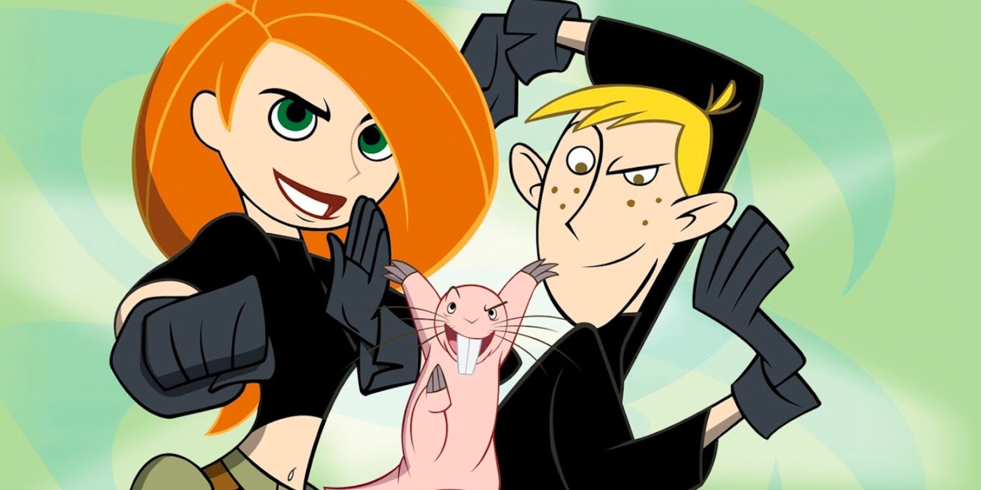 Kim Possible - Kim Possible, Ron Stoppable, and Rufus