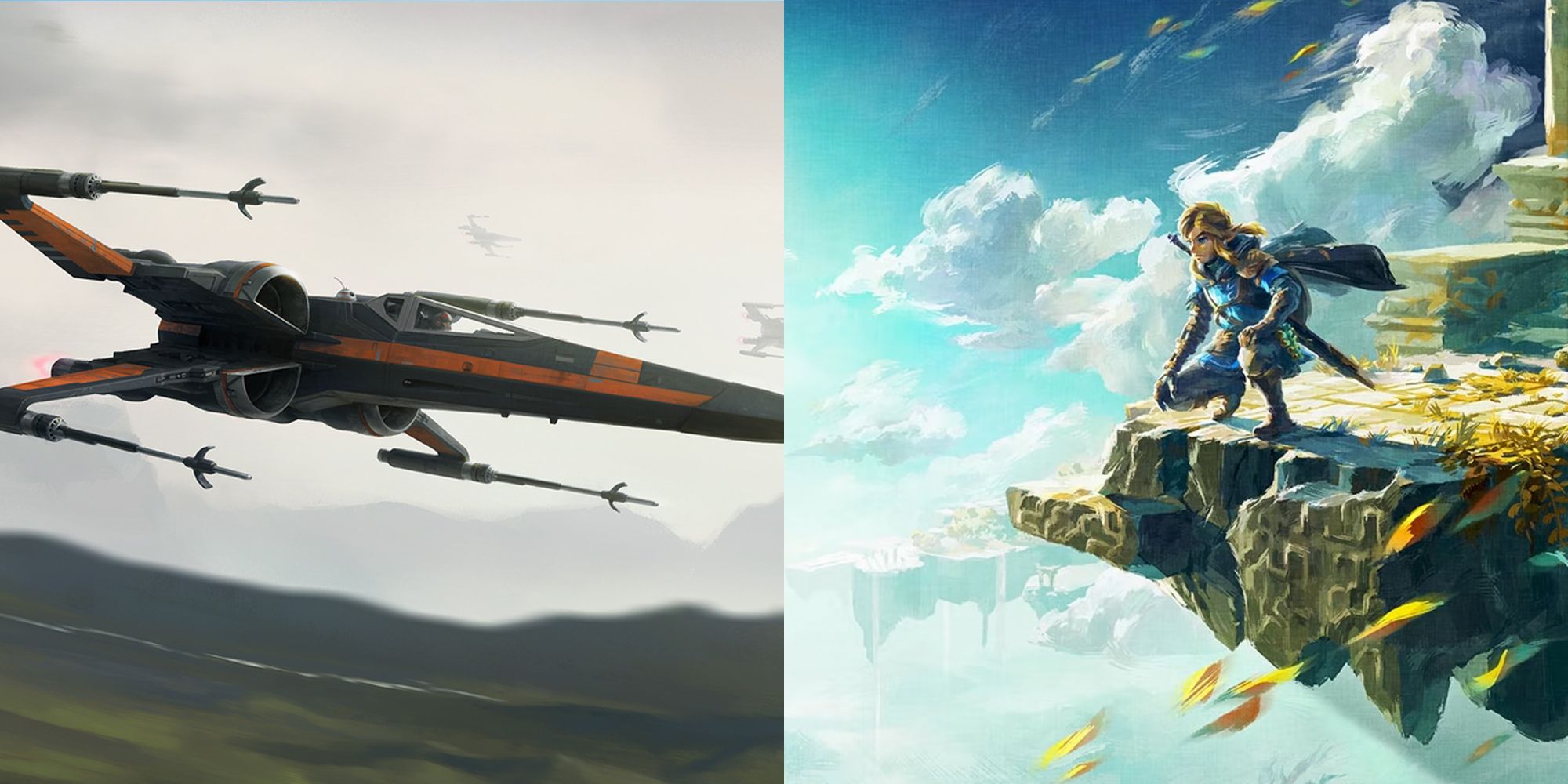 Legends of Zelda Tears of the Kingdom Star Wars X-wing