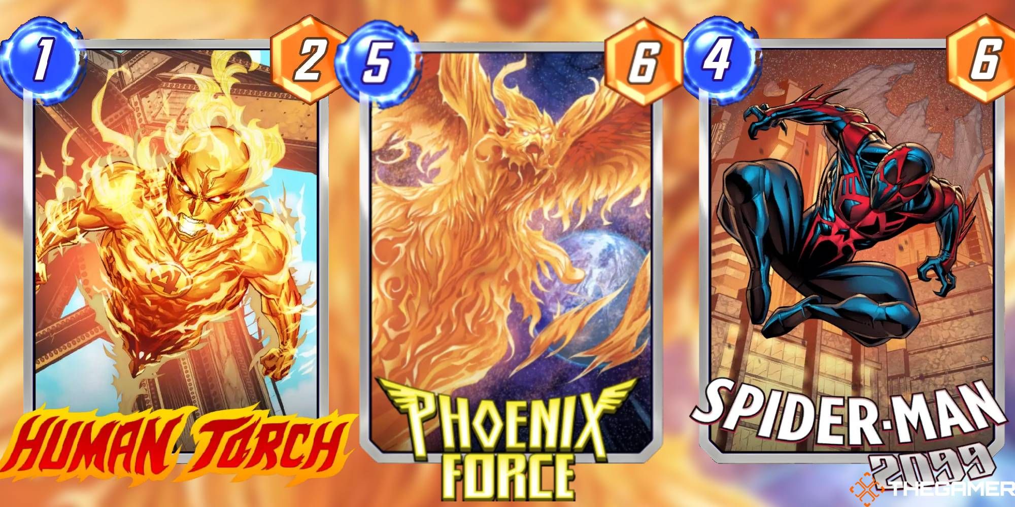 Marvel Snap Phoenix Force Deck Human Torch, Phoenix Force, Spider-Man 2099