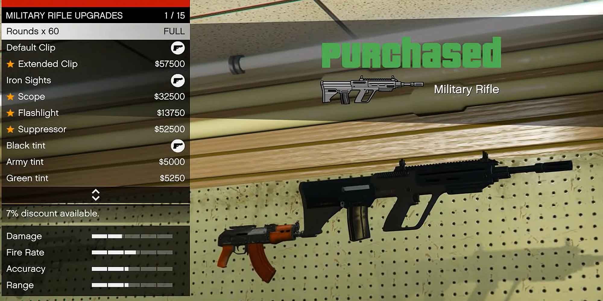 Buying the Military Rifle at Ammu-Nation in GTA 5