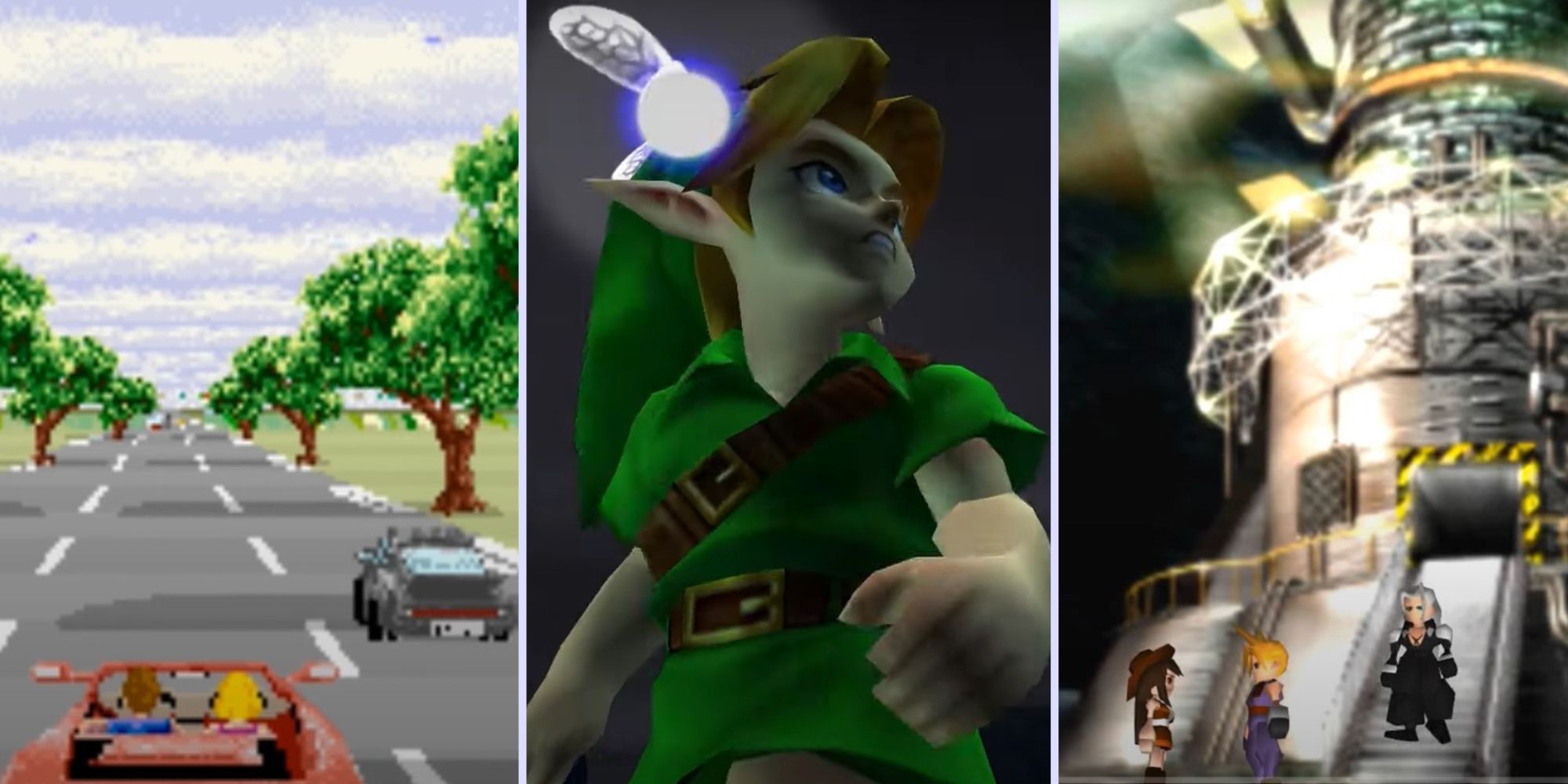 Retro Classics split image of old school games, including Zelda and Final Fantasy