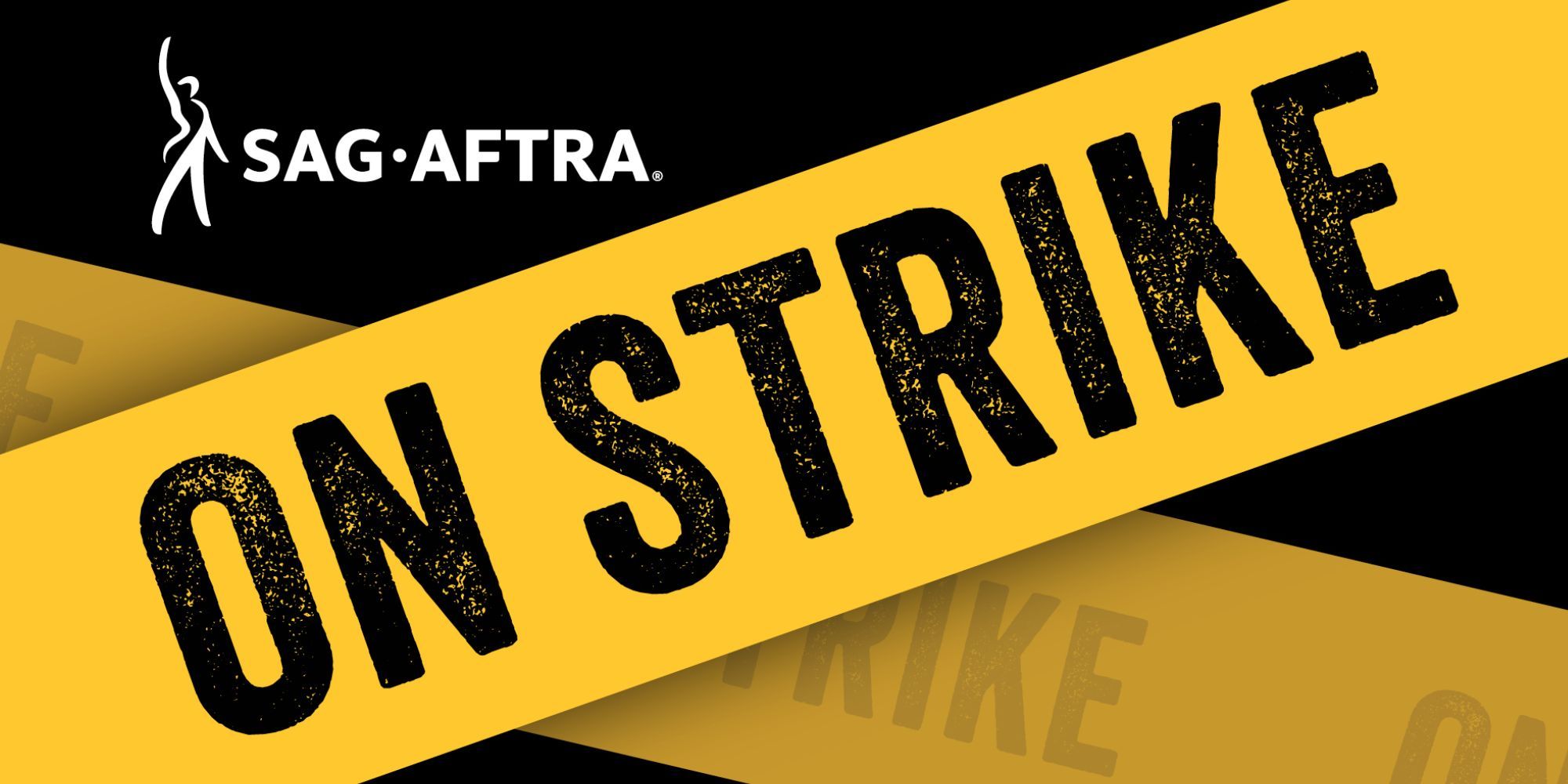 Sag-Aftra on strike logo.