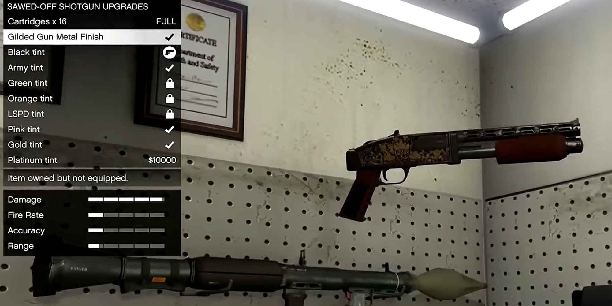 Buying the Sawed-Off Shotgun at Ammu-Nation in GTA 5