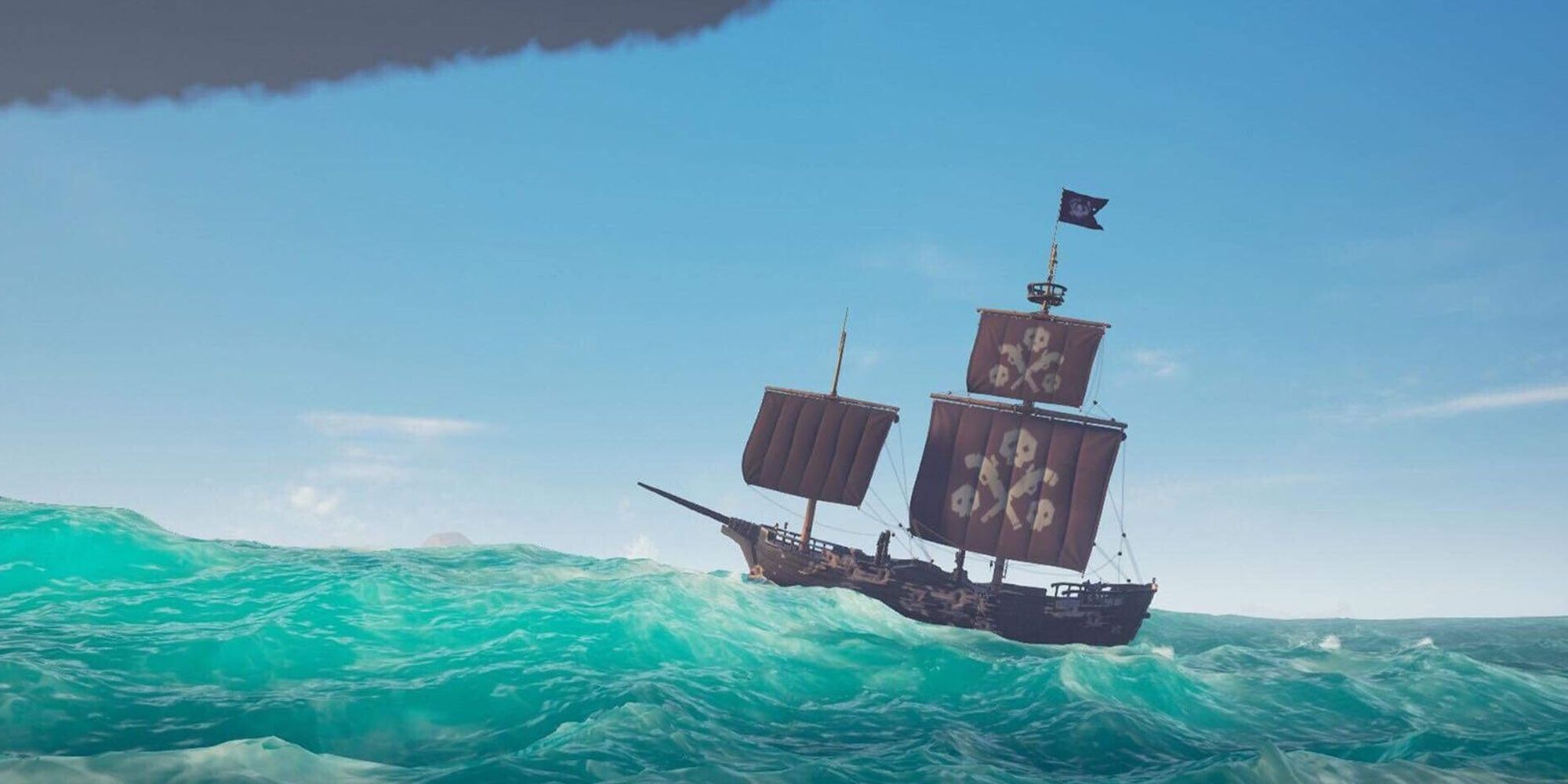 Sea Of Thieves: A Brigantine Sailing Nearby