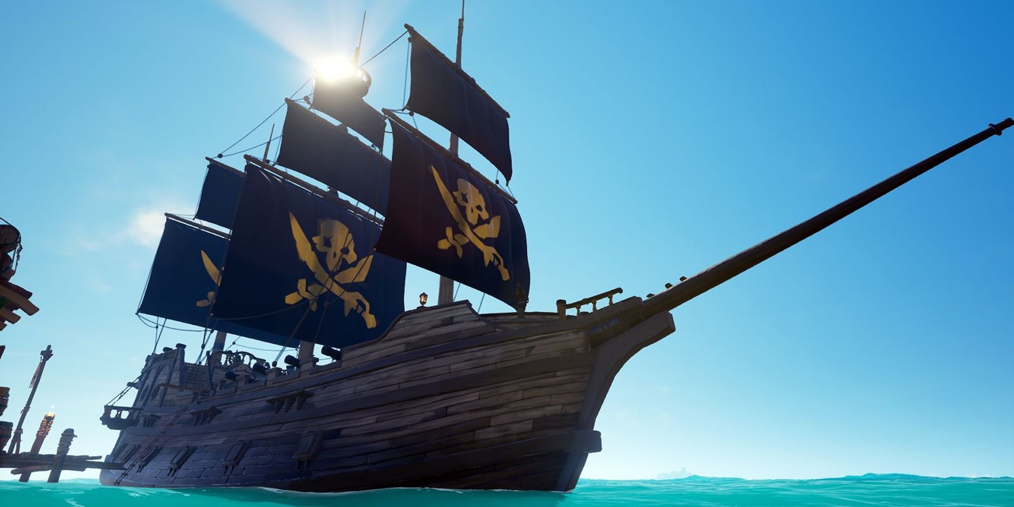 Sea Of Thieves: A Galleon With Skull And Cross Bone Sails