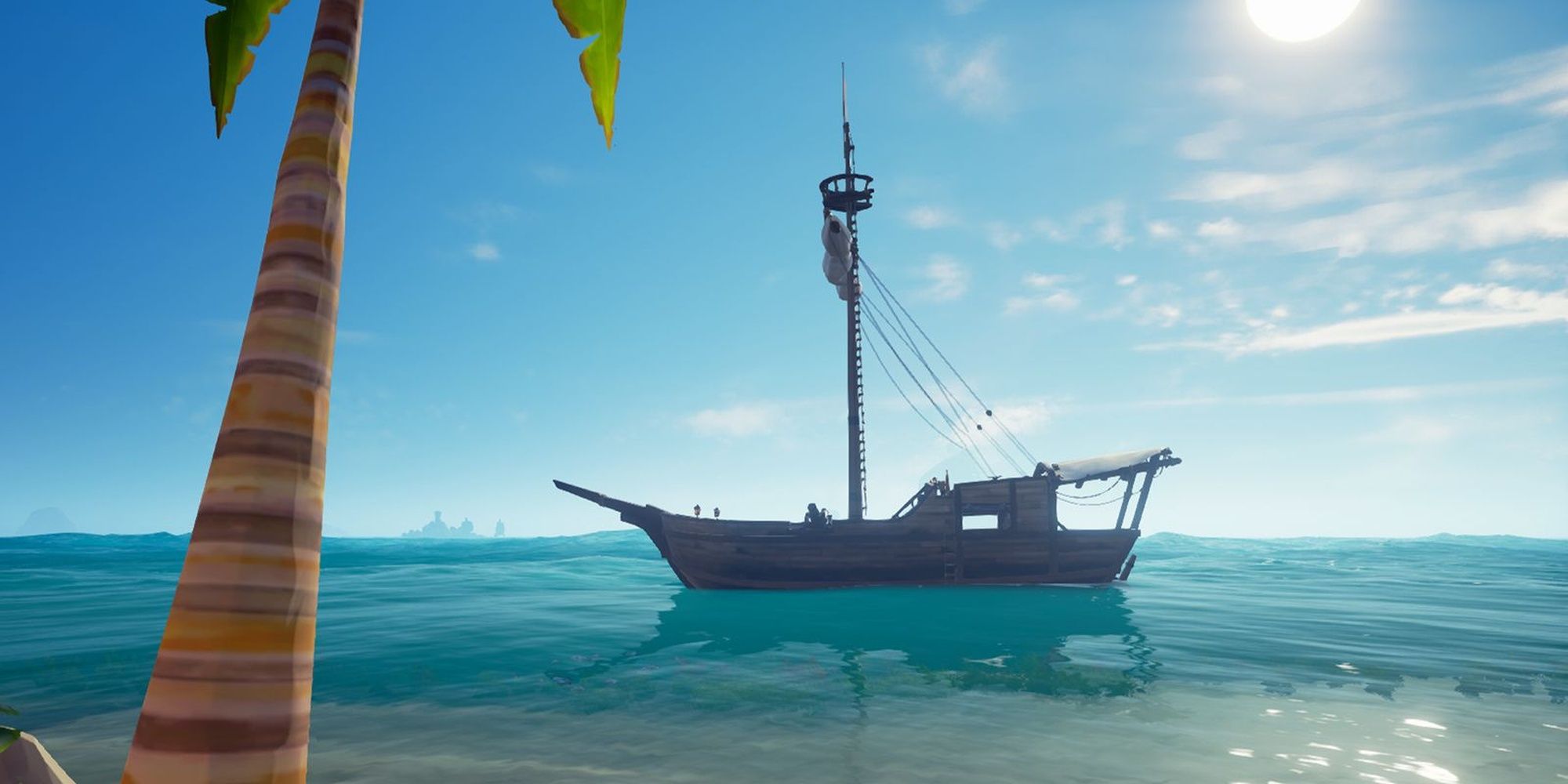 Sea Of Thieves: A Sloop Drifting By On The Sea