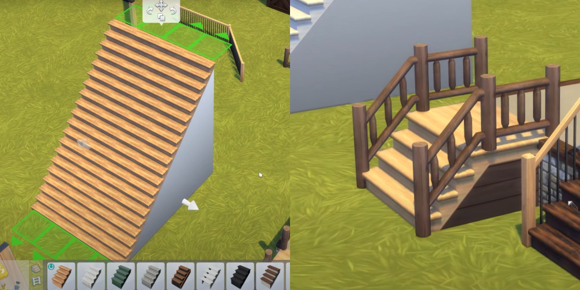 Sims 4 Horse Ranch's wooden stairs and rails